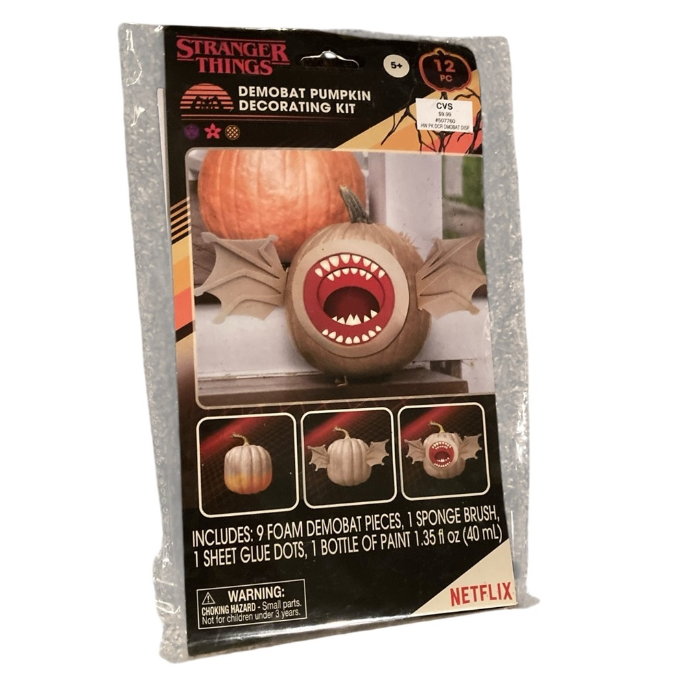 Stranger things demobat pumpkin painting kit Halloween decor
